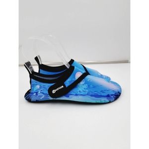 Met520 blue underwater themed water shoes kids  34/35 US 2 1/2 3 1/2 Women 4